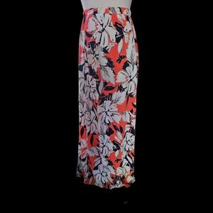 Etiquette Clothiers Red and White Floral Maxi Skirt